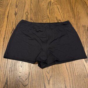 Lands End Womens Solid Black Swim Shorts Bikini Brief Bottom Plus Size 18W